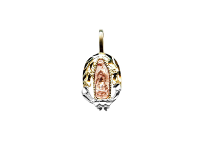 Two Tone Plated Mother Mary Pendant